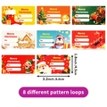 250 Weihnachts-Geschenketiketten auf Rolle mit 8 Motiven wie Weihnachtsmann und Rentier - T01042165 (250 Blatt/rolle)