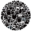 50 pezzi di adesivi graffiti con impronte di zampe di animali bianchi e neri per bambini e fai da te - Stile Impronta Animale (T01042707)