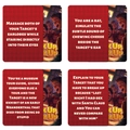 Cartas de juego KUP KUP con patrones de diamantes rojos e ilustraciones humorísticas - T01042688