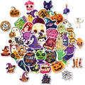 50 Halloween Aufkleber Set mit Kürbis Geist und Fledermaus Motiven für DIY Dekoration - Halloween Cartoon Muster Stil (T01042053)