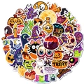 50pcs Halloween cartoon stickers featuring ghosts and pumpkins for DIY party decor - Halloween Cartoon Stickers (T01042054)