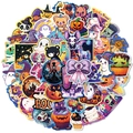 Pack of 50 cute Halloween cartoon stickers with pumpkins and ghosts for DIY decor - Halloween Cartoon Mix (T01041987)