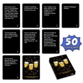 50 carte da gioco per bere per feste con sfondo nero e icone di bicchieri di birra - Stile Nero Classico (T01042708) / Set di Carte