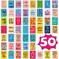 50 bunte Dankeskarten im Graffiti-Stil für Geschenkverpackungen und gewerbliche Zwecke - Bunter Graffiti-Stil (T01042720)