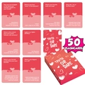 50 Truth or Dare flashcards for couples with a red storage box for dating game nights - Truth Or Dare (T01042683)