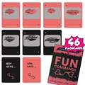 Juego de 46 tarjetas de Verdad o Reto con comandos divertidos para parejas en rojo y negro - Cartas de Comandos Divertidos para Adultos (T01042674)