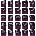 Set di 25 carte da gioco interattive viola per feste con disegni di bicchieri da vino - Stile Tema Nightclub Viola (T01042286) / Carte Interattive