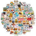 Set di 56 adesivi di animali che leggono per decorazione laptop e cartoleria varia - Stile di Lettura di Animali dei Cartoni Animati (T01042750)
