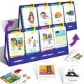 English sentence builder flip chart with 80 flashcards for kids learning and education - Sentence Building Kit