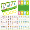 Jeu de 129 cartes flash éducatives avec support pliable vert pour l'apprentissage - Style Amusant Flip Phonics (T01042292)