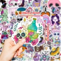 50pcs creative hand-drawn skull graffiti stickers for DIY journals and crafts decoration - T01040767