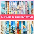 Set van 30 unieke bladwijzers met inspirerende landschappen en natuurlijke citaten op papier - T01042334
