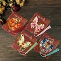 Elegant butterfly metal bookmarks with colorful enamel and matching silk tassels - Butterfly Hollow Four Models Mixed / Four Color Combination Set