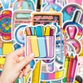 Hand-held cartoon stationery stickers for DIY craft and school supply decoration - T01042429