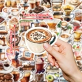 Pegatinas de café impermeables para portátiles de 2,0x1,7 pulgadas con diseños de latte art - Estilo Tema Café (T01042391)