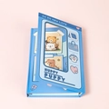 Cute blue cartoon puppy notebook with hollow window design and creative illustration - Illustration Window Style / Blue