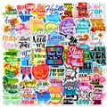 Colorful motivational quote stickers with artistic typography for laptops and journals - Colorful Inspirational Phrases (T01041953)