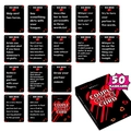 Couple Game Card set with 50 interactive flashcards for romantic party icebreaking - Couple Interaction Cards (T01042450)