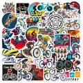 Pack de 50 pegatinas de ciclismo de montaña para decorar cascos y ordenadores DIY - Serie de Bicicletas de Montaña (T01042500)