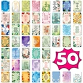 Set di 50 carte motivazionali con disegni floreali e frasi per la consapevolezza - Stile di Affermazione Positiva(T01042472)