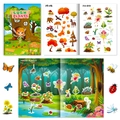 Libro di adesivi educativi Lush Plants per bambini con oltre 250 stickers di animali - Tema Piante Lussureggianti (T01041878)