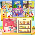 Libri di adesivi educativi per bambini per l'apprendimento precoce e lo sviluppo cognitivo - Set di Libri di Adesivi per l'Educazione all'Illuminazione (DB01-99-0007)