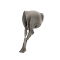 Close-up of grey ribbed knit ear-protection hat with long tassels on white background - One Size / Light Gray