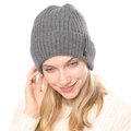 Berretto in maglia a coste grigio scuro con etichetta Breakout per l'inverno - Regolabile / Grigio