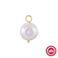 Minimalistische S925 Sterling Silber Barockperlen Ohrringe mit eleganten Goldakzenten - Münzen Barockperlen Anhänger (XNC0122LXH-2)