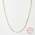 Minimalistische Halskette aus vergoldetem S925 Sterlingsilber für Damen Schmuck - Gold