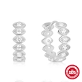 Elegant S925 sterling silver hoop earrings with marquise-cut sparkling cubic zirconia crystals - Marquise Eye Style (#2) / White Gold