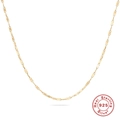 Klassische verstellbare Halskette aus 925er Sterlingsilber im minimalistischen Design - 925er Silber / Gold