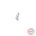 Ohrstecker aus S925 Sterlingsilber mit Zirkonia im Marquiseschliff auf weißem Grund - Gebogener Marquise-Stil (#16) / 1 Stück/Packung / Gold