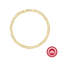 Minimalistische S925 Sterlingsilber-Panzerkette in Goldoptik für den täglichen Gebrauch - 925er Silber / Gold