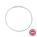 Classic S925 sterling silver snake chain bracelet for men with a minimalist sleek finish - 925 Silver / Platinum
