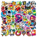 Lot de 50 autocollants imperméables style urbain pour ordinateurs et skateboards - Style Graffiti High Street (T01041973)