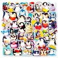 Set of 50 cute cartoon penguin stickers for decorating water bottles and laptops - Round Penguin (T01042045)