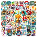 Lot de 49 stickers de sport Paris 2024 pour bagages et ordinateurs aux motifs colorés - Thème Sportif Paris (T01042131)