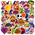 Detailed assortment of waterproof Halloween stickers with pumpkin and ghost motifs - Festival Party Style (T01042054)