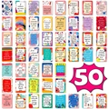 Dettaglio di 50 carte di affermazione colorate con citazioni ispiratrici in inglese - Carte di Citazioni Inglesi Positive