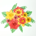 Handgefertigtes 3D-Origami-Papierblumenset in bunten Farben für Party und Dekoration - Bp-zshgej-2-3