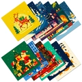 Dettaglio di 10 cartoline natalizie uniche con motivi illustrati a tema festivo - Stile di Illustrazione di Natale(T01042203)