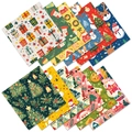Detailansicht von 12 Blatt Weihnachtsbastelpapier mit Motiven wie Schneemann und Rentier - Weihnachtsthema Materialpapier (T01042152)