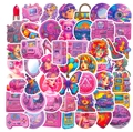 Waterproof vinyl Y2K vaporwave stickers with retro computer and fashion girl patterns - T01041098