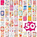 Set of 50 positive affirmation cards with colorful motivational quotes and rounded corners - T01042064 Courageous And Upward English Flashcards