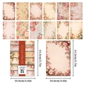 12er-Pack Vintage Scrapbook-Papier mit Rosenmustern für Tagebuch-Dekorationen - Materialpapier (T01042280)