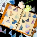 Lot de 30 autocollants PET vintage fille en robe de soirée pour scrapbooking créatif - Style Femmes en Robe de Soirée Élégante (T01042155)