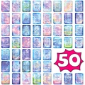 Set of 50 positive affirmation cards with pastel gradient designs and rounded edges - T01042289 Dreamy Inspirational Word Card