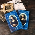 Cuaderno retro Mona Lisa en azul oscuro con portada artística de pintura al óleo clásica - Da Vinci-Mona Lisa