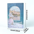 Taccuino vintage con copertina pittura a olio di Monet per note, misura 16,8x11x2,0 cm - Copertina Pittura a Olio Monet (T01042175)